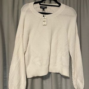NWT white express sweater
